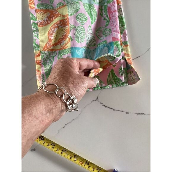 Lilly Pulitzer Originals Resort Fit Capri Sz 8 Seashells Beach Summer - Picture 10 of 10
